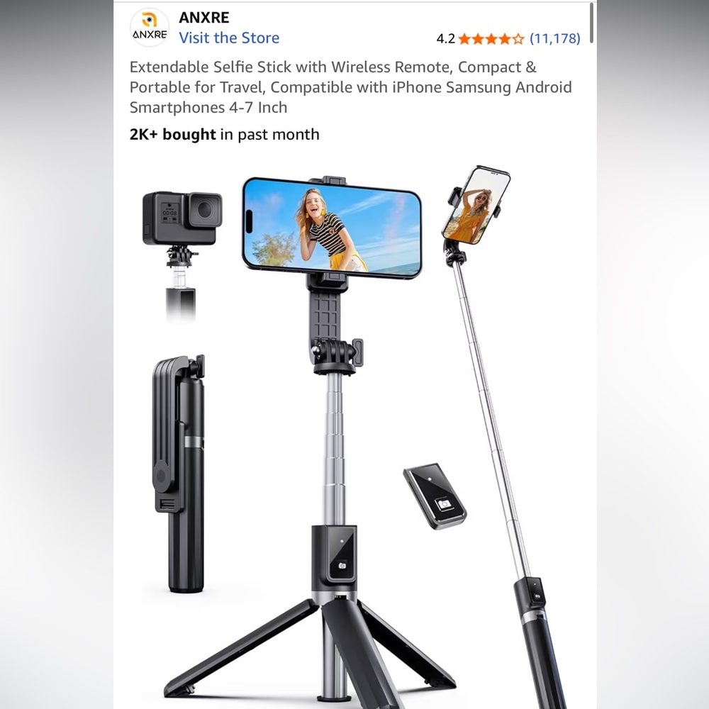 Amazon Anxre tripod/selfie stick